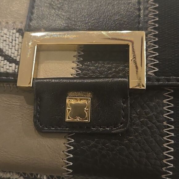 Liz claiborne new york Black and Tan Patchwork Wallet - Picture 2 of 6